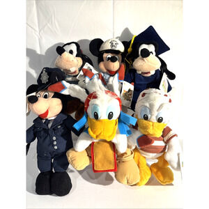 Vintage Disneyland Disney World Plush Bean Bags Various Characters Lot Of 6 NWT